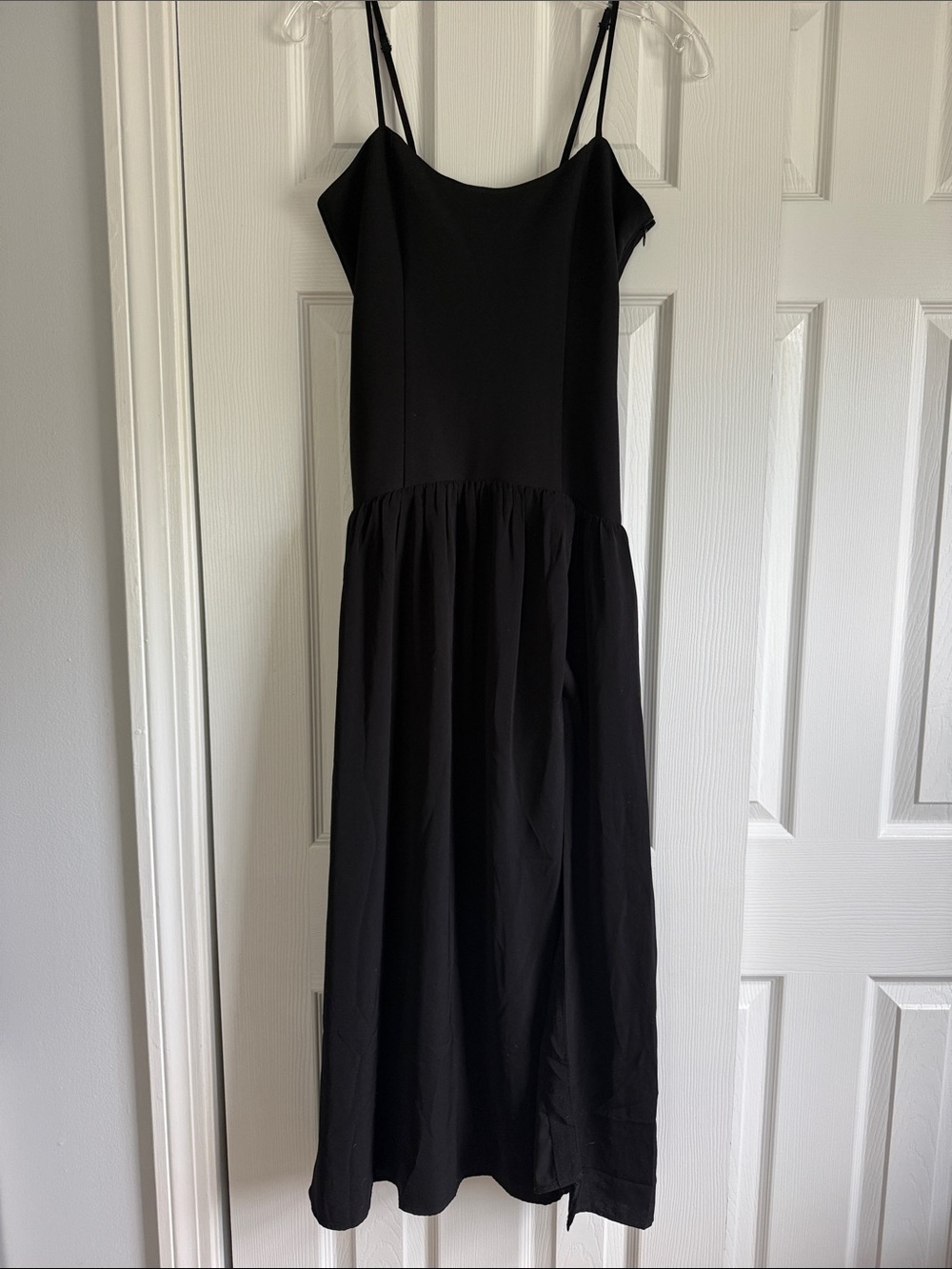 Abercrombie & Fitch Black drop waist midi dress